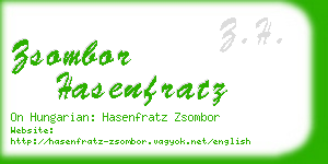 zsombor hasenfratz business card